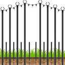 LETIANPAI 8 Pack String Light Poles,10 FT Metal Poles with Fork for Outdoor String Lights,Outdoor Light Poles with Fork,Poles/Post/Stand for Outside