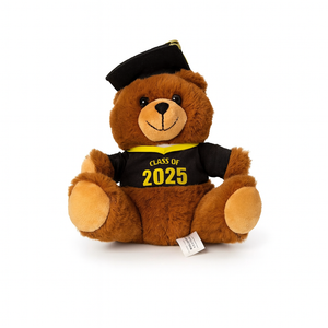 Personalized Graduation Teddy Bear 2025, Graduation Gifts for Him & Her with Text, Brown Graduation Bear as Personalized Kindergarten College Graduation Gift for Girls/ Boy Graduation Day