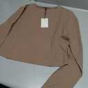 SKYZOO Long Sleeve Crop Tops for Women 2025 Slim Fit Basic Fall Fashion Y2k Teen Girl Clothes (XL)