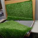 HQ4us Dog Grass Pad with Tray Large 3423 Dog Litter Box Toilet with 2Artificial Grass for Dogs with Hemmed Edge, Pee Pads for Dogs, Realistic, Less Stink, Potty for Balcony