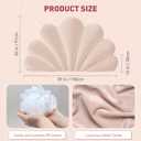 Queen Size Seashell Headboard Cushion, Soft PP Cotton Filled Upholstered Shell Headboard Pillow, Aesthetic Scalloped Wall Panel Free Standing, Coastal Decor for Teen Grils Bedroom (Pink)