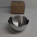 Stainless Steel Fruit Basket Lotus Food Containers Vegetable Storage Kitchenware Decorative Bowls for Contemporary Decor and Centerpieces (Silver)
