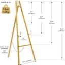 MEEDEN Gold Easel Stand for Sign: Assembly-Free Heavy Duty Display Easel, 9.5"L × 17.7"W × 47.2"H