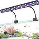 AQQA LED Aquarium Light, 24/7 Mode Clip on Fish Tank Light with Memory Function, DIY Mode Full Spectrum Aquarium Plant Light, Adjustable Timer/Brightness, IP68 Waterproof for 40-48 Inch Fish Tank 35W
