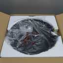 Large Decorative Bowl, Modern Resin Pedestal Bowl for Home Decor, Stylish Fruit Bowl for Kitchen Counter, Chic Key Holder for Entry Table, Matte Black