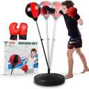 Punching Bag for Kids 3-8 Years Old, Kids Boxing Bag with Gloves & Adjustable Stand, Sports Toy for Boys