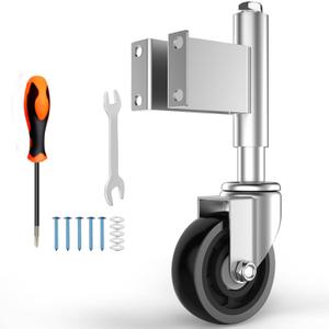 Spring Loaded Gate Casters 4 Heavy Duty Gate Caster Wheels with Hardware 330 Lbs Load Capacity