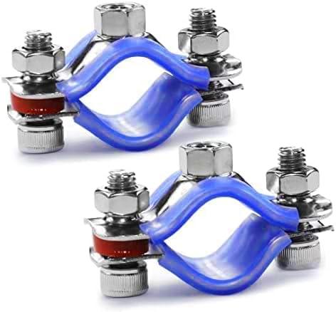 2PCS 304 Stainless Steel Wall Ceiling Mount Pipe Supports, Split Ring Hanger for OD Pipe 38-40mm