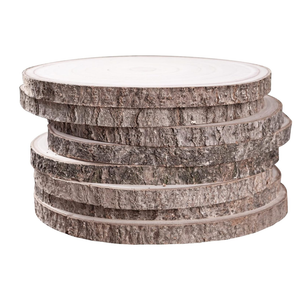 Sancodee 8 Pcs Large Unfinished Wood Slices, 1011 Inches Wood Slabs for Centerpieces Natural Wooden Circle, DIY Wood Centerpieces for Tables Wedding Party Door Sign Decor