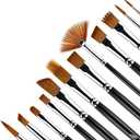 2 x Bluebird 12 Pcs Professional Artist Paint Brush Set for Acrylic Paintings - Acrylic Paint Brushes for Water, Oil Painting - Brushes for Canvas, Fabric & Watercolors