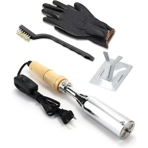 Electric Branding Iron, Personalized Burning Stamp Logo for Wood Leather Plastics Branding Iron (Just Only Electronics 300W Handle 8mm/5mm Screws) (Silver)