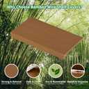Bamboo Wire Shelf Covers for 24" x 16" Racks, Snap-On Modular Removable Wire Rack Cover for Pantry & Kitchen, Set of 5, Walnut