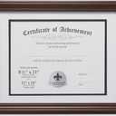 Lawrence Frames Dual Use 11 by 14-Inch Certificate Picture Frame with Double Bevel Cut Matting for 8.5 by 11-Inch Document, Walnut
