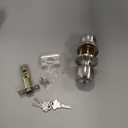 BESTTEN Keyed Entry Door Knob with Lock, Interior and Exterior Door Lock, Standard Ball, Satin Nickel