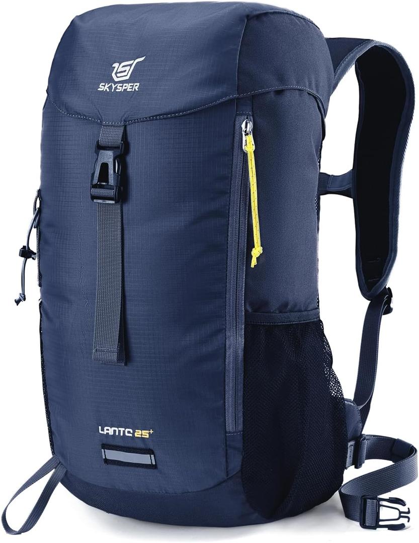 SKYSPER Hiking Backpack Small, 25L Lightweight Travel Daypack Breathable Backpacking Backpacks for Men Women (Lantc25-navyblue)