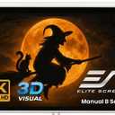 Elite Screens Manual B, 100-INCH Manual Pull Down Projector Screen Diagonal 16:9 Diag 4K 8K 3D Ultra HDR HD Ready Home Theater Movie Office Presentation, M100H