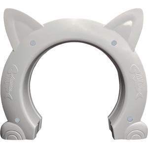 Fhiny Cat Door Interior Door, Back Friendly Kitten Doors Without Flap for Wall Durable and Easy to Install Adds Privacy Pet Door Up to 30 Lb Cute Pass Hole Corridor for Cats Doggies (XL: 8.5" dia, White)