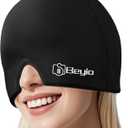 Migraine Relief Cap, All Around Gel Covered Reusable Headache Relief Cap, Black Migraine Cap for Headache Relief, Puffy Eyes