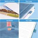 Address Book with Alphabetical Tabs, Large Hardcover Password Book, Address Organizer Keep Track of Phone Numbers, Special Days, Birthdays, Anniversaries and Notes(7x 10, Blue Grey)