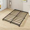3 Inch Bed Frame Full Size Low Profile, Full Heavy Duty Platform Bed Frame No Box Spring Needed, Easy Assembly, Noise Free, Black