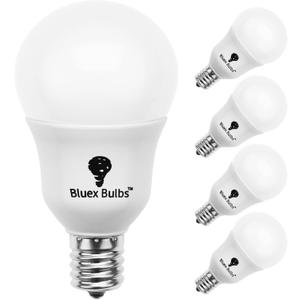4 Pack BlueX G14 LED Bulb 4 Pack E17 Intermediate Base, 6W (60W Equivalent), 600 Lumens, Non-Dimmable 120V Small Globe LED Bulb for Kitchen, Pendant Fixtures, Dinning Room (5000K - Daylight)