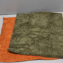 MIULEE Rust-Olive Green Decorative Throw Pillow Covers 20x20 Inch Set of 4 Boho Color-Clash Cushion Cases Farmhouse Pillow Cases Corduroy Striped Home Decor for Couch Sofa Living Room Bed