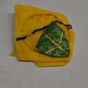 Dingion Funny Sunflower Halloween Costume Yellow Flower Headgear with 2 Pieces Green Gloves for Halloween Sun Cosplay(22.8 Inches)