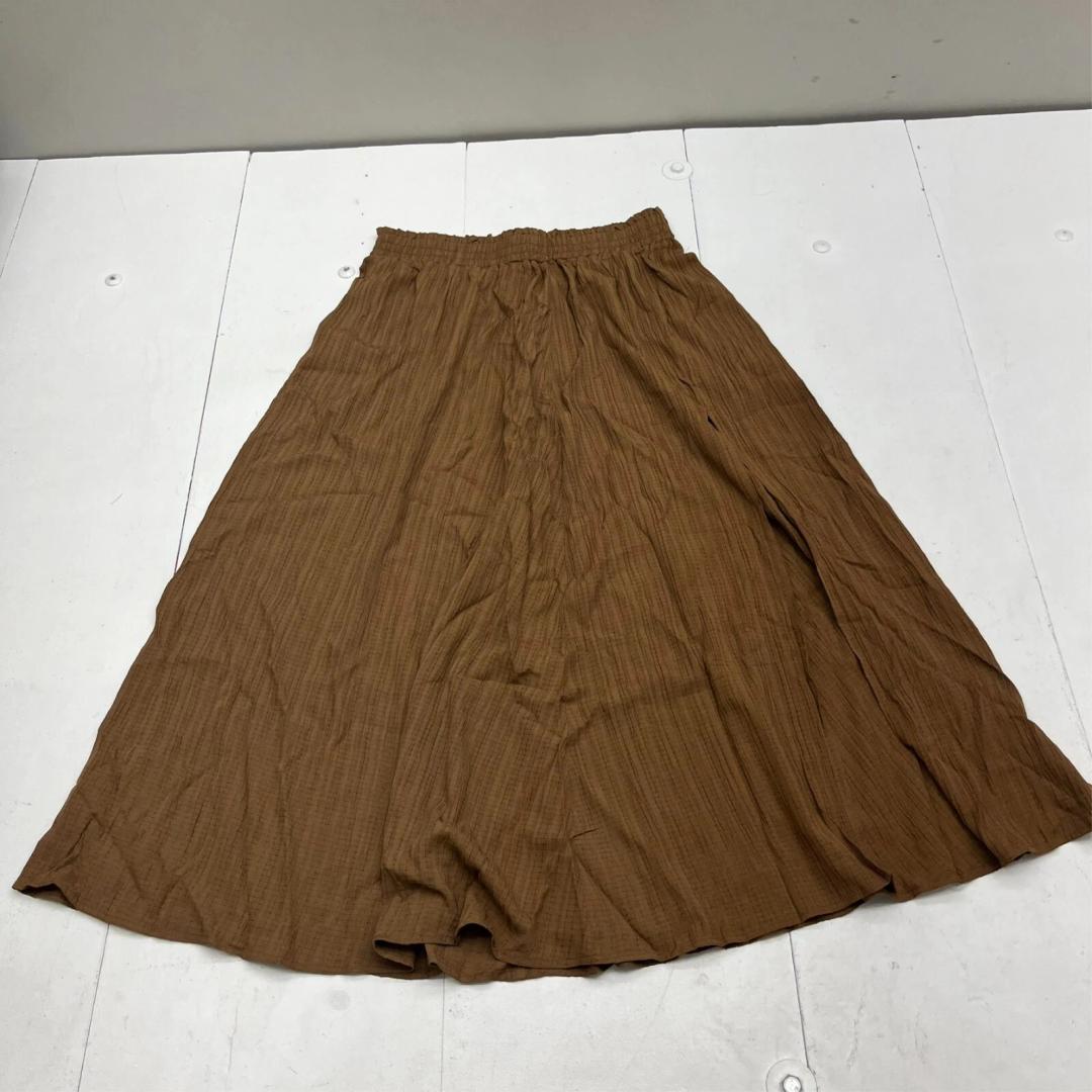 Women's long skirt, Brown, Medium