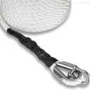 Marine System Made Nylon 3 Strand Anchor/Rigging Line Anchor Rope 3/8 Inch 100FT  White (3/8" x 100')