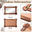 Vercraft Rustic Mirror for Bathroom, Wooden Framed Farmhouse Mirror, Wall Mount Farmhouse Rectangle Decorative Brown Vintage Mirrors for Bathroom Vanity, Bedroom, Entryway, Living Room(24 x 36 Inch)