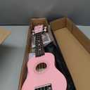 AODSK Soprano Pink Ukulele for Beginner 21 Inch Ukelele with Gig Bag Strap Nylon String 4 Picks Holiday Gift