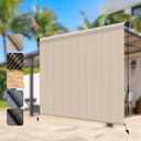 LOVE STORY 230GSM Outdoor Roller Shade for Patio, 8' W x 6' H Beige | HDPE Fabric, Cordless, 95% UV Block, Exterior Roll Up Blinds, For Porch Gazebo Pergola, Privacy Protective, Easy Installation, 96"W x 72"H