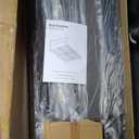 Full Platform Bed Frame with Upholstered Headboard, Gray