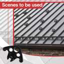 Cinnvoice 50 Pcs Snow Guards for Metal Roofs Plastic Roof Ice Guard Metal Roof Snow Guards Stops Guard Block Stops Breaks for Standing Seam Roofing, Set Screws Included