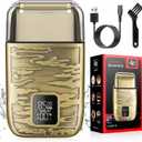 Electric Shavers for Men,3-Speeds Electric Razor,Head Shavers for Bald Men,Double Foil Beard Trimmer,Barber Supplies Waterproof Shaver, Gifts (Bronze-1)