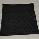 TYUU Black Small Bathroom Rugs, Non Slip Washable Bath Rugs Super Absorbent Bathroom Rug Thin Quick Dry Low Pile Bath Mats, Black 12''x12''