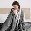 ESTINGO Heated Throw Blanket, Electric Blanket Throw with 5 Heating Levels & 4 Hours Auto Off, Super Soft Flannel Sherpa Fast Heating Blanket with ETL Certified for Bedding, 50"x60", Cool Gray