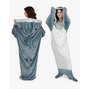 Uauai Hooded Shark Blanket - Soft and Cosy Flannel Suit With Hoodie