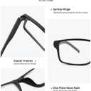 4 Pack Reading Glasses Blue Light Blocking for Men Women,Rectangular Frame Computer Readers with Spring Hinge,Reading Glasses for Men WomenAnti Eyestrain/UV Ray Eyeglasses (1.5x)