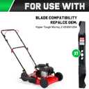 Grasscool 2105300125A 20 Mower Blade Compatible with Hyper Tough Murray 20 inch MNA152505 MNA152701 Push Mower(Oval Center Hole)