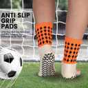 2/4 Pairs Grip Soccer Socks for Men Women Cushioned Non Slip Football Basketball Athletic Sports Socks