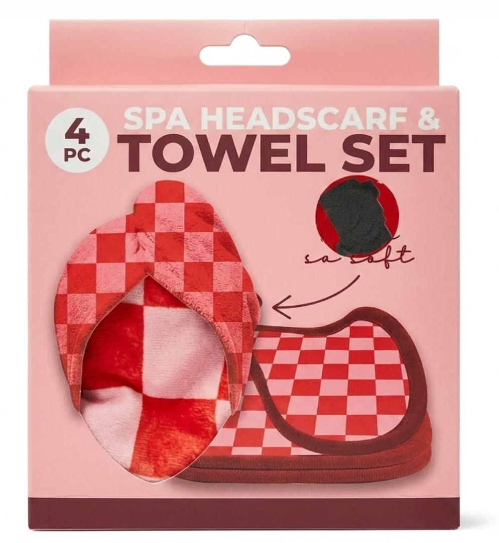 4 Piece Microfiber Spa Set Ultra Soft & Absorbent