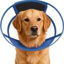 Dog Cone Collar for After Surgery Recovery, Soft Adjustable Elizabethan Collar for Small Medium Large Dogs, Comfortable Anti-Lick Cone for Wound Healing (Blue XL)