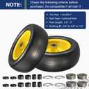 MaxAuto 11x4.00-5 Lawn Mower Tires, 11x4-5 wheel and tire, 11x4x5 Front Smooth Flat Free Tire Assembly Compatible with John Deere/Cub Cadet, 3.4"-5" Centered Hub 3/4" Bushings, 2 Pack
