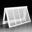 Steel Return Air Filter Grille,Return Vent Cover for Wall or Ceiling [Duct Opening Size] Removable Face/Door for 1 Inch Filters (24"W x 14"H Duct Opening)