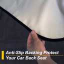 Back Seat Cover for Car Trucks Van SUV,Waterproof Rear Bench Towel Seat Covers for Dogs and Kids,Automotive Backseat Protector (Black)