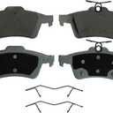 Wagner ThermoQuiet QC1564 Ceramic Disc Pad Set With Installation Hardware, Rear