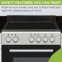 Hamilton Beach 20 Electric Range and Oven with VitroCeramic Cooktop, Heavy-Duty Knobs, Inox Stainless Steel