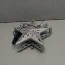 Christmas Tree Topper Lighted with 6 Patterns Projector, Christmas Tree Star Topper Built-in 3D Glitter LED Rotating Lights, Silver Tree Topper Christmas Decoration for Xmas Party Holiday Silver