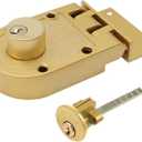 MY MIRONEY Jimmy Proof Deadbolt Lock Heavy Duty Safety Double Cylinder Locking Deadbolt with Keys Gold